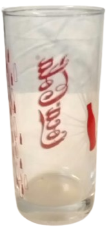 1990 NOSTALJİK BARDAK COCA-COLA ŞİŞE DESENLİ ORİJİNAL PROMOSYON MEŞRUBAT BARDAĞI