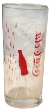 1990 NOSTALJİK BARDAK COCA-COLA ŞİŞE DESENLİ ORİJİNAL PROMOSYON MEŞRUBAT BARDAĞI