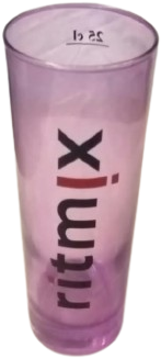 2000 ULKER FİRMASININ RİTMİX PROMOSYON İÇECEK BARDAĞI 25 CL MOR RENKDE