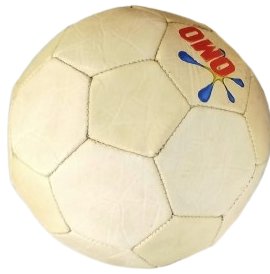 2000 VİNTAGE OMO PROMOSYON BEYAZ  DİKİŞLİ DERİ FUTBOL TOPU NOSTALJİK KOLEKSİYONLUK KAMPANYA ÜRÜNÜ