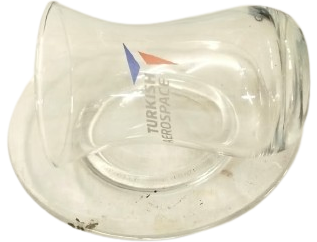 ORİJİNAL TURKISH AEROSPACE TUSAŞ LOGOLU CAM ÇAY BARDAĞI VE TABAĞI TAKIMI 1 ADET BARDAK VE TABAK