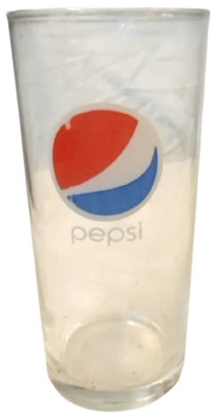 ORİJİNAL VİNTAGE PEPSİ LOGOLU CAM MEŞRUBAT BARDAĞI KOLEKSİYONLUK NOSTALJİK MASAÜSTÜ OBJESİ